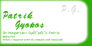 patrik gyopos business card